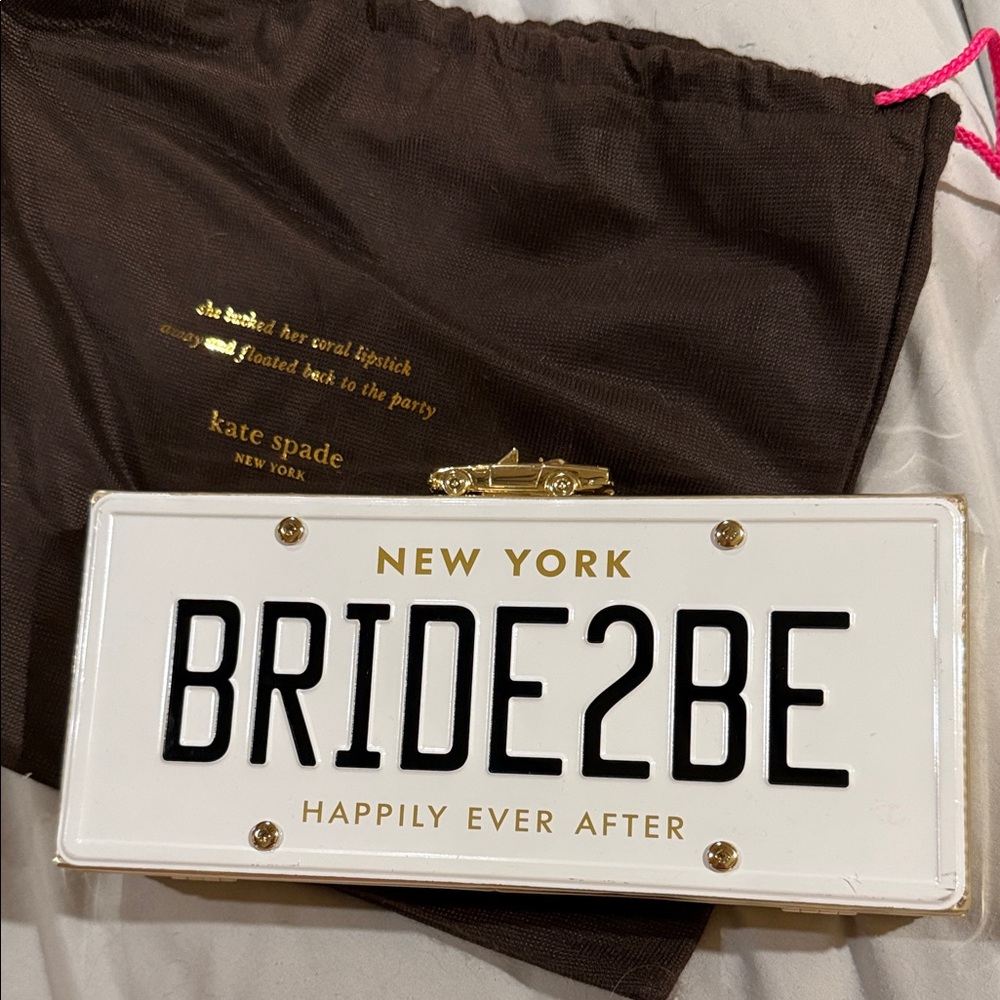 Kate Spade White Bride2Be Clutch